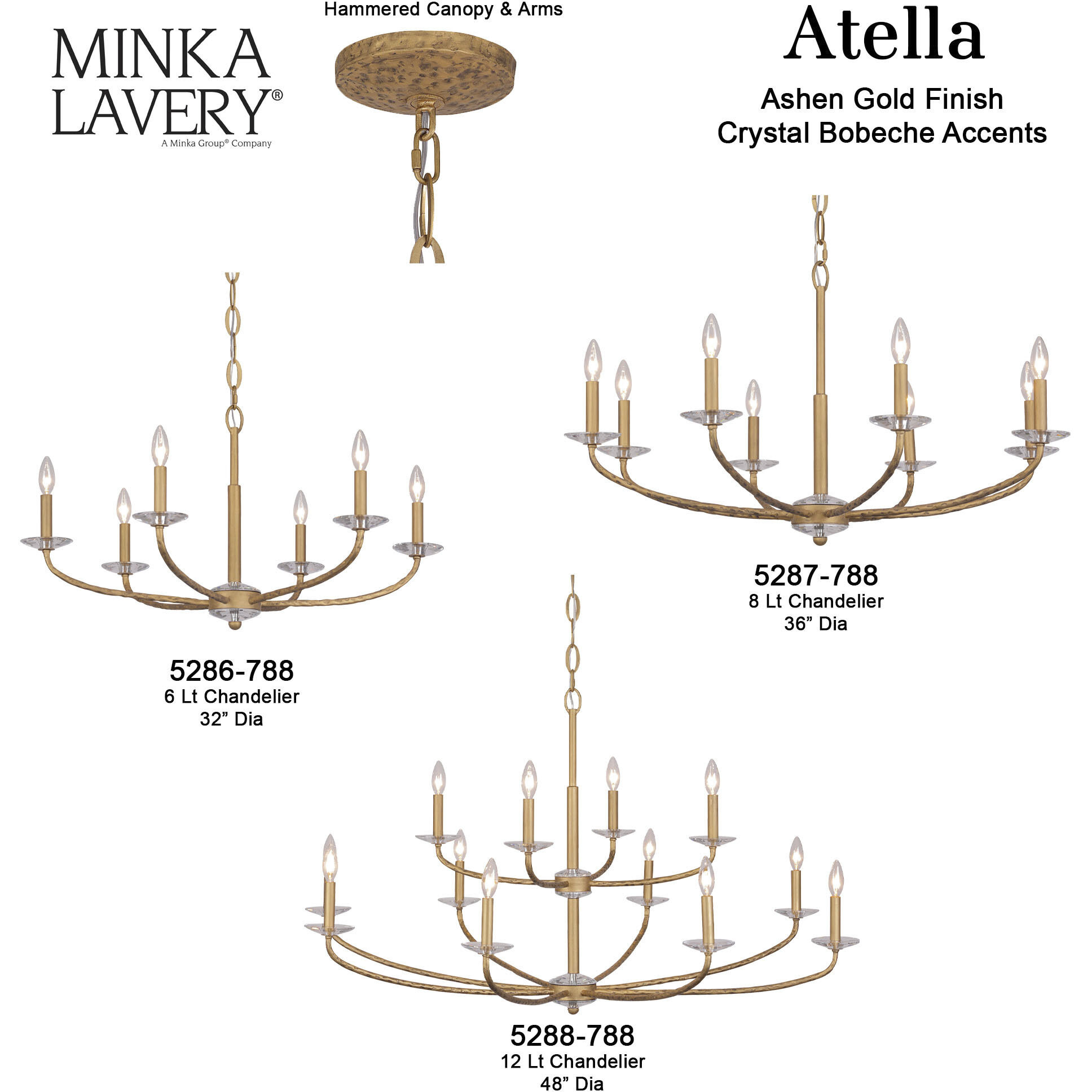 Atella 5 Light 12 inch Ashen Gold Wall Sconce Wall Light